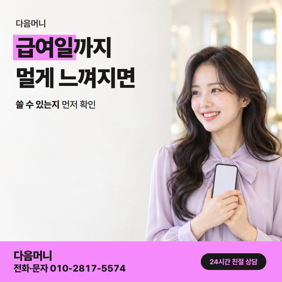 다음머니 안양카드깡 개월 나눔
